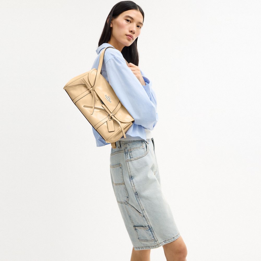 COACH®,Bridget Flap Shoulder Bag With Bows,,Detail View