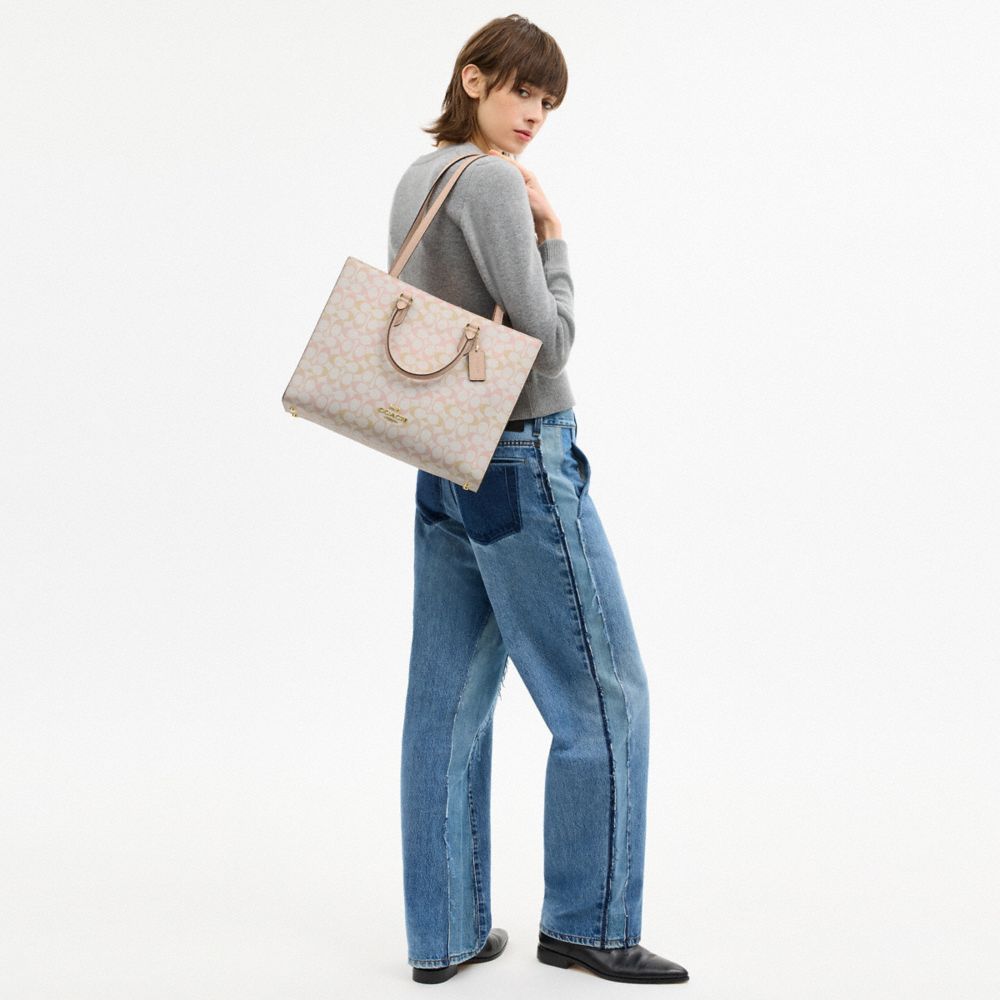 COACH®,Maggie Tote Bag In Signature Canvas,,Detail View