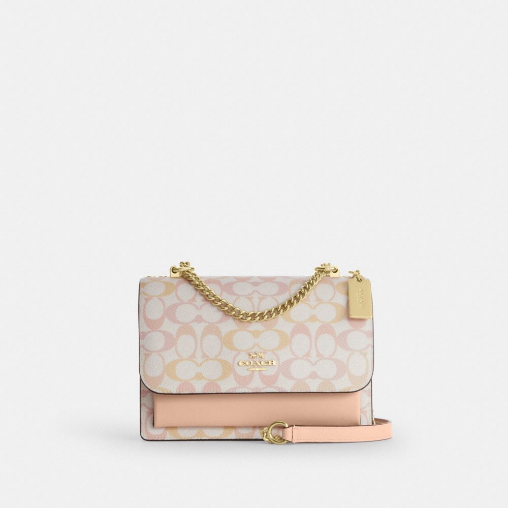 COACH®,Klare Crossbody Bag In Pretty Signature Canvas,,Front View