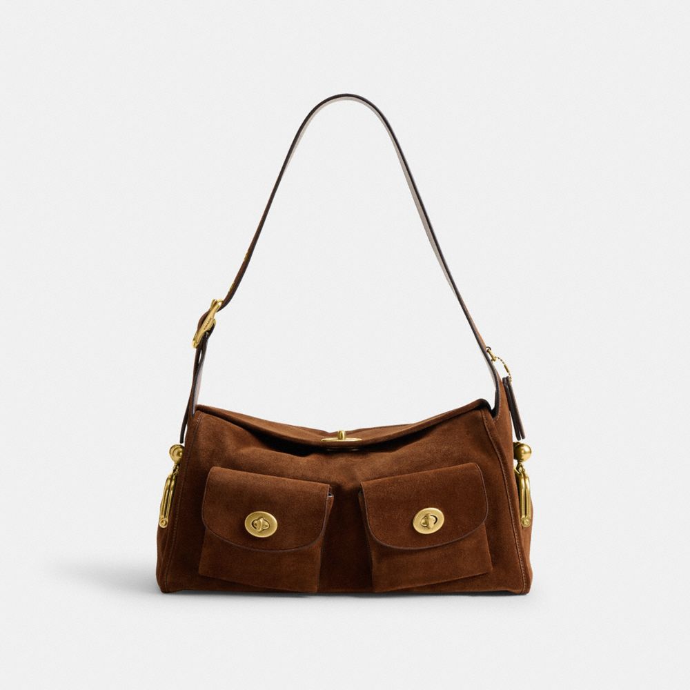 COACH®,Turnlock Haversack Bag,,Front View