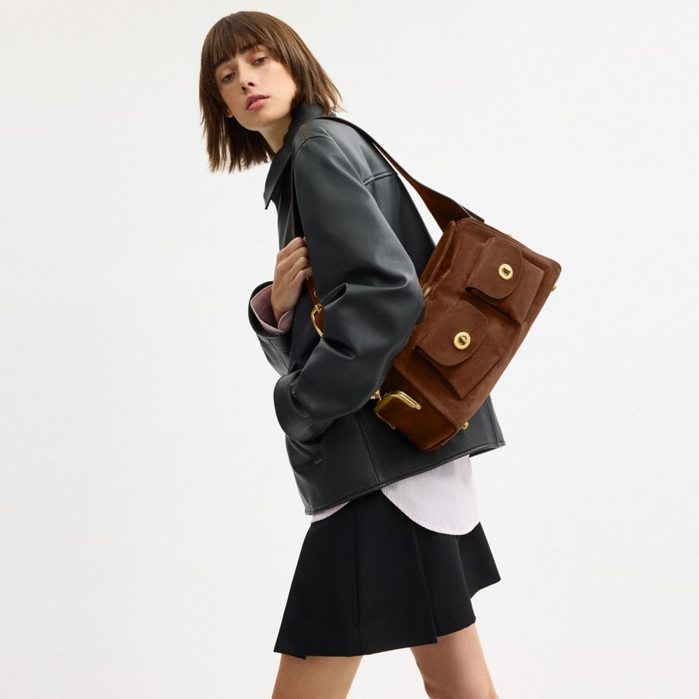 COACH®,Turnlock Haversack Bag,,Detail View