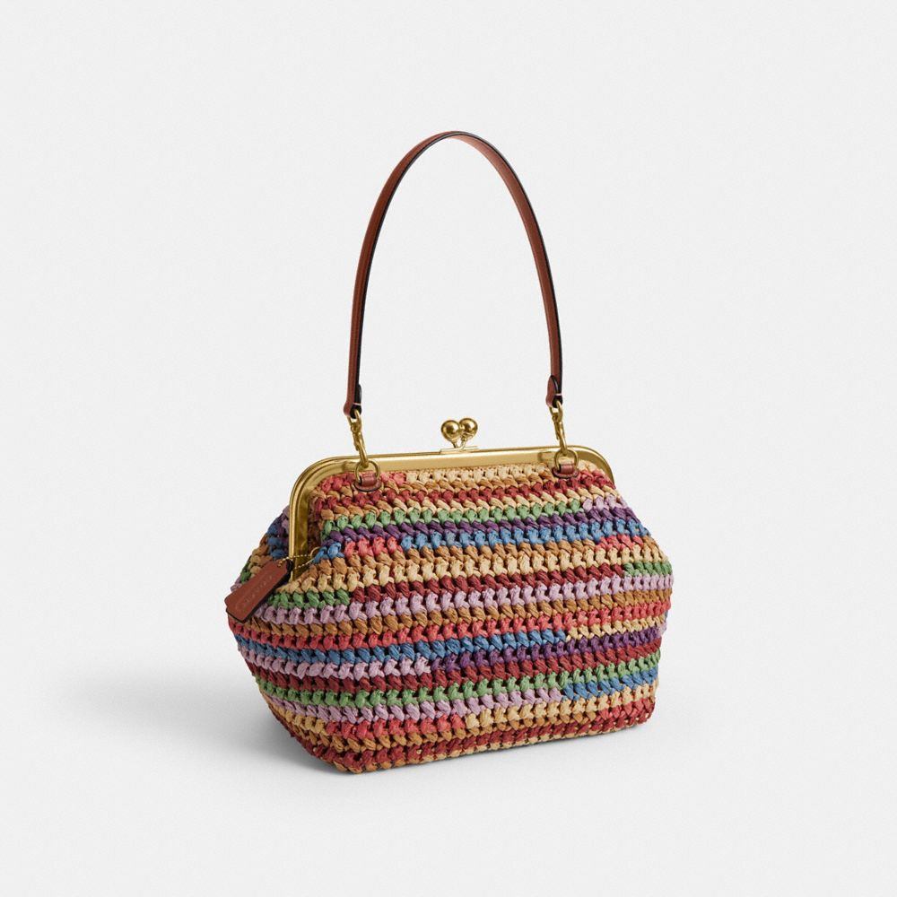 COACH バッグ Coach 1941 Shuffle 21 Bag Signature Multi Stripe Patchwork