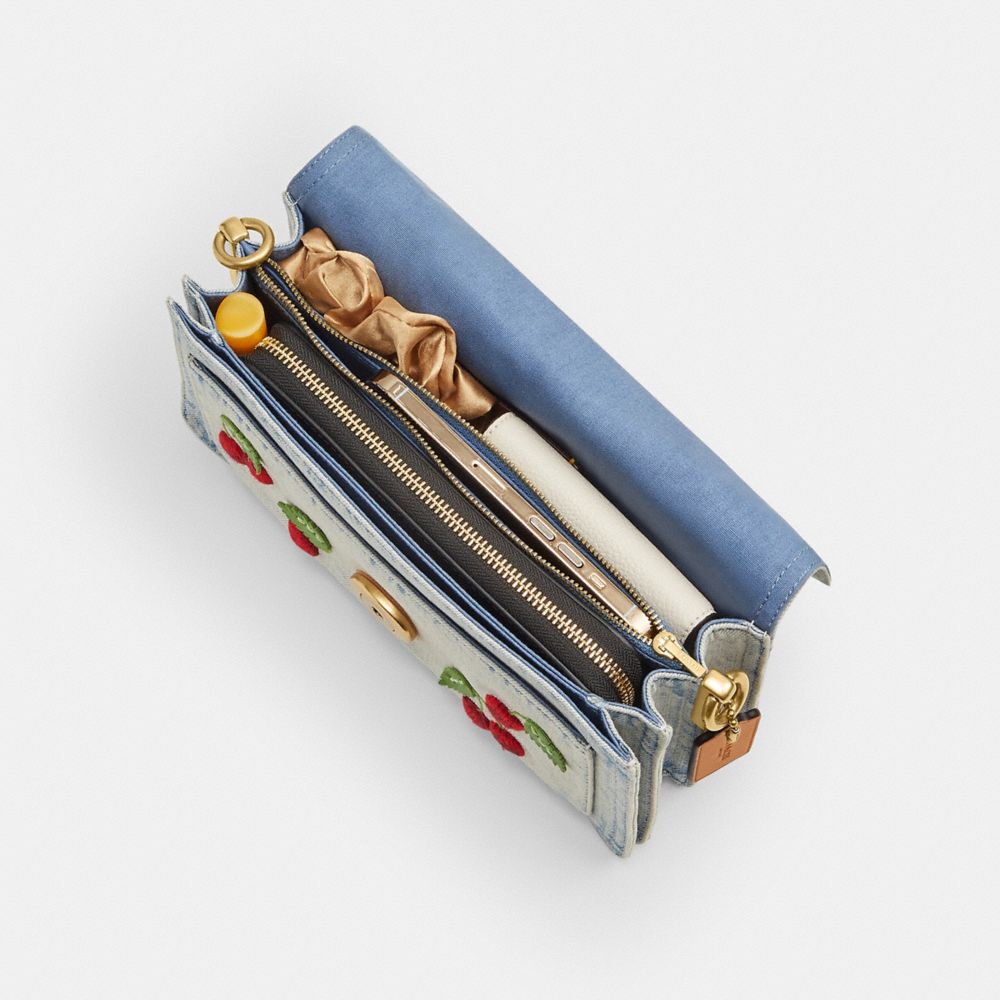 Tabby Shoulder Bag 26 With Cherry Embroidery