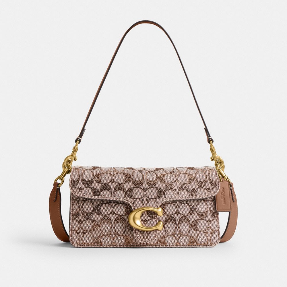 COACH&reg;,Tabby Shoulder Bag 26 In Crystal Signature Jacquard,,Front View