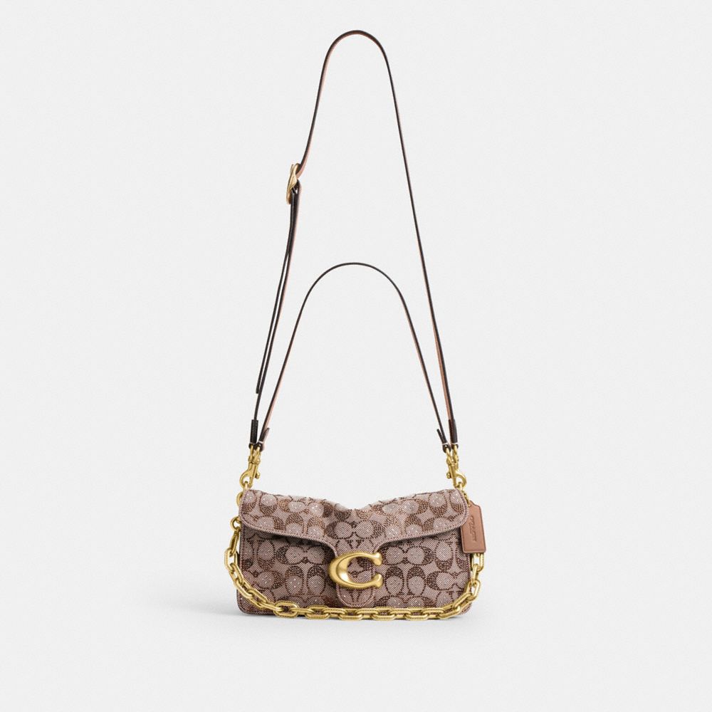 Женские сумки Coach Tabby Shoulder Bag 26 In Crystal Signature Jacquard — фото 6