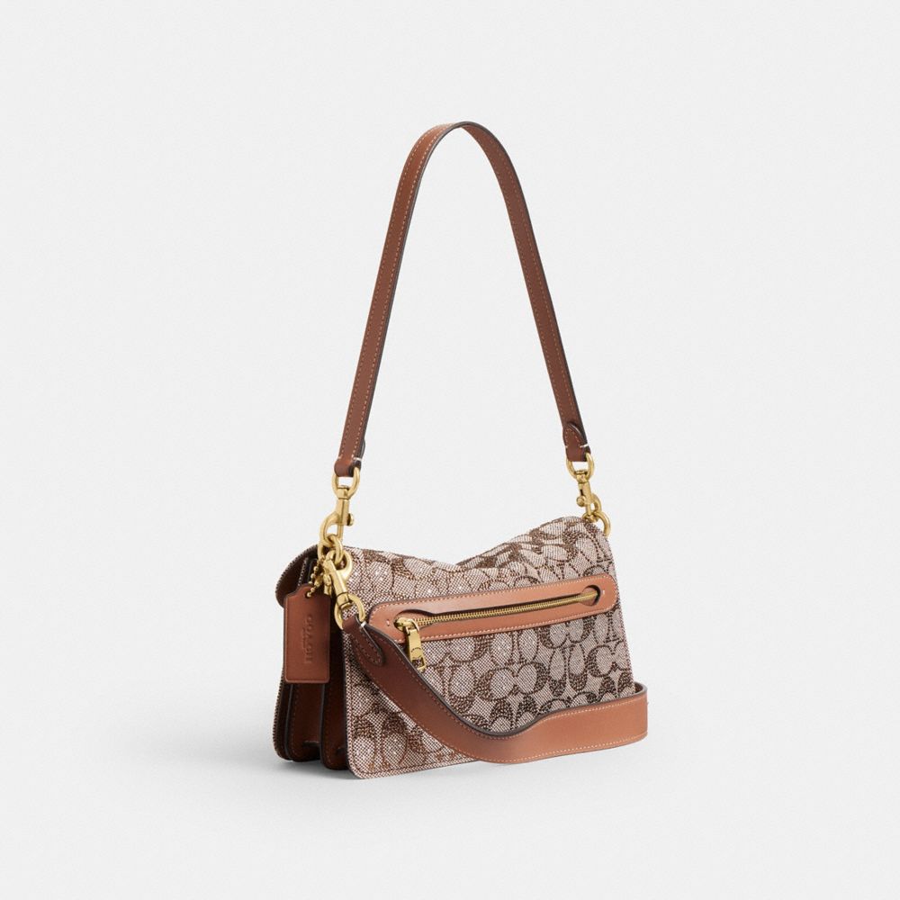 Женские сумки Coach Tabby Shoulder Bag 26 In Crystal Signature Jacquard — фото 2