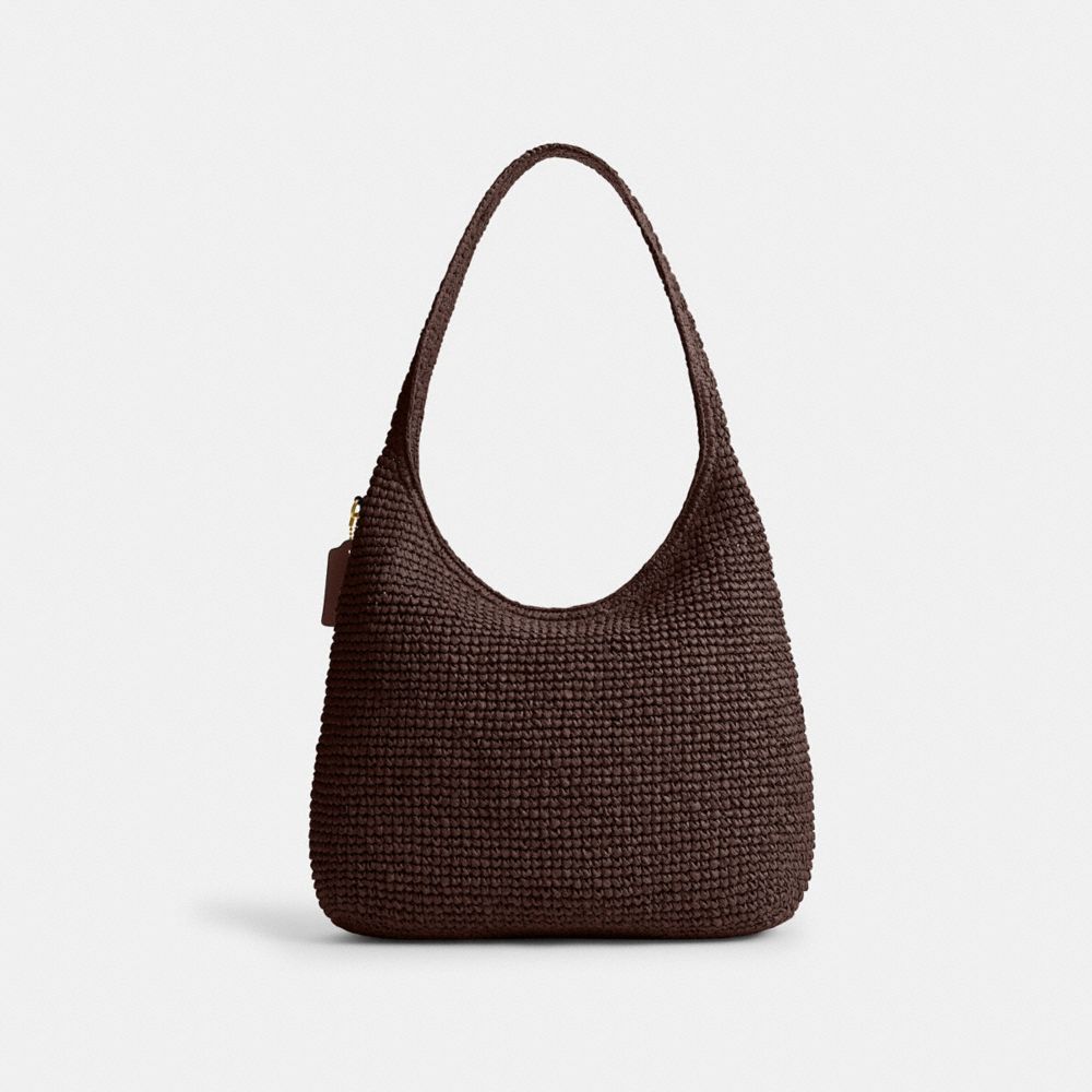 COACH®,Brooklyn Shoulder Bag 34,Brown,Back View