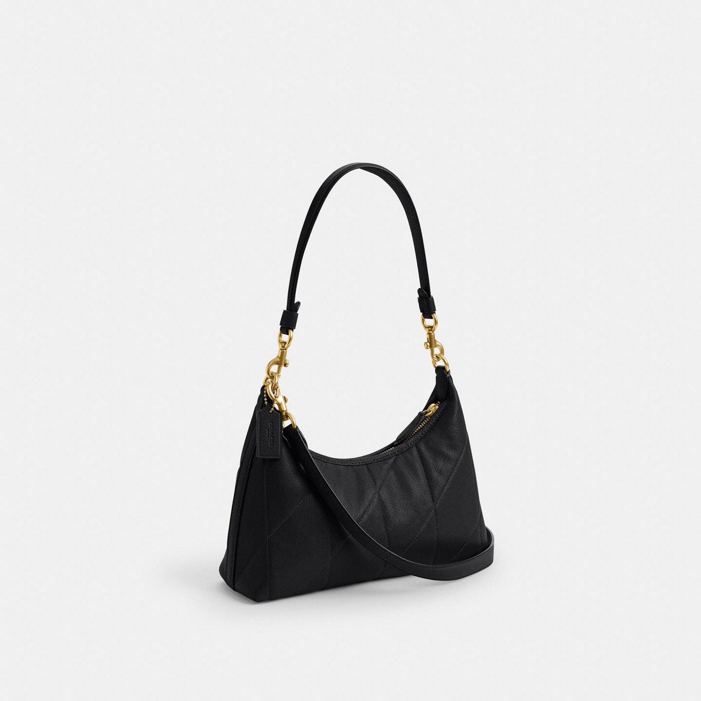 Женская сумка Coach Juliet Shoulder Bag 25 With Quilting, цвет: Латунный / Чёрный — фото 2