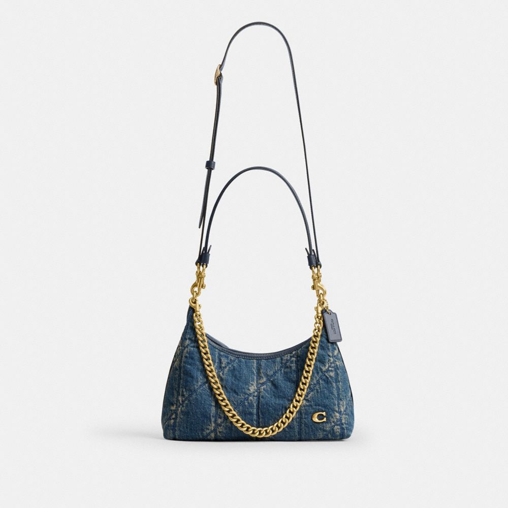 Женские сумки Coach Juliet Shoulder Bag 25 In Regenerative Cotton Denim With Quilting — фото 7