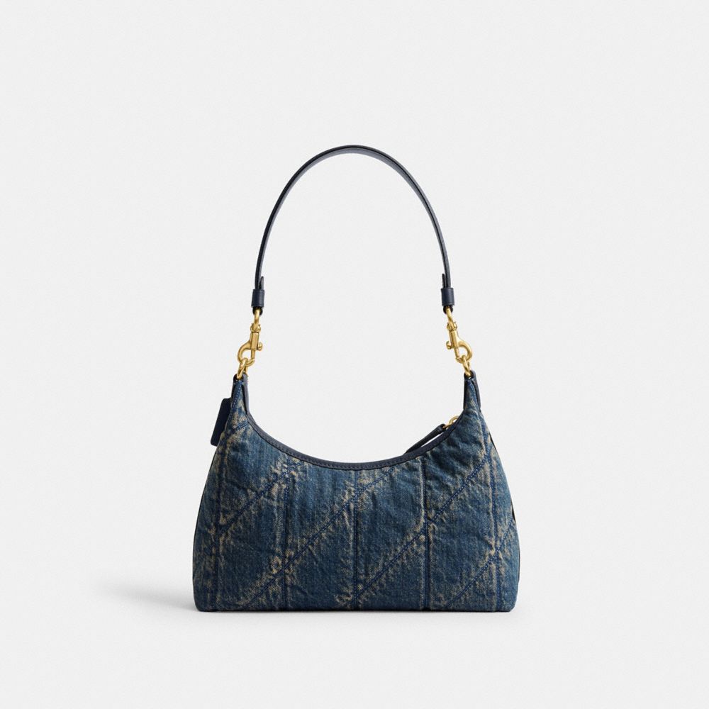Женские сумки Coach Juliet Shoulder Bag 25 In Regenerative Cotton Denim With Quilting — фото 3