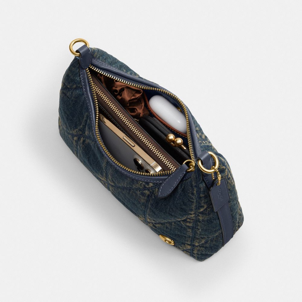 Женские сумки Coach Juliet Shoulder Bag 25 In Regenerative Cotton Denim With Quilting — фото 4