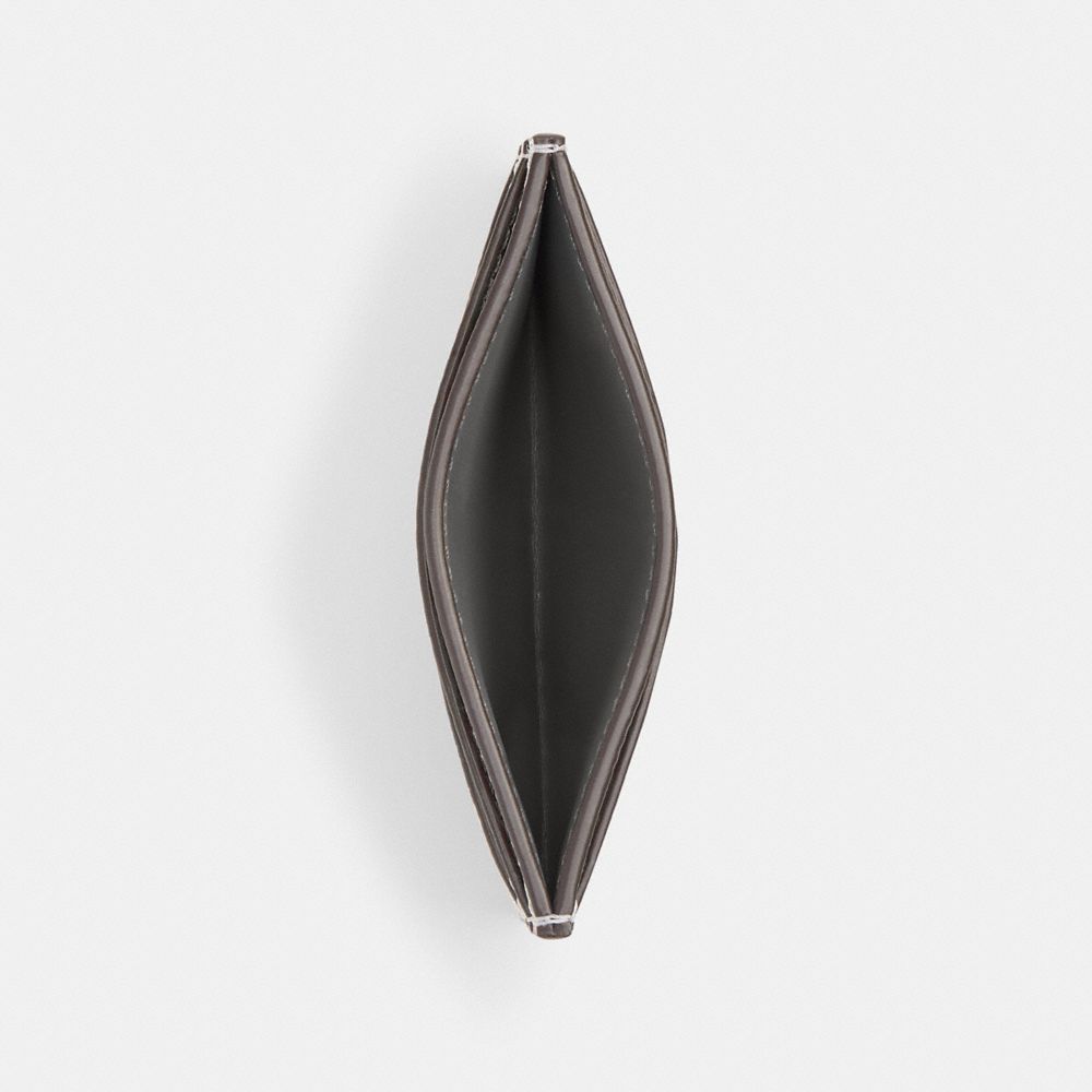 COACH®,Essential Card Case With Strawberry Print,Leather,Card Case,Metal Material,Metal,Casual,Multi Color,Inside View,Top View