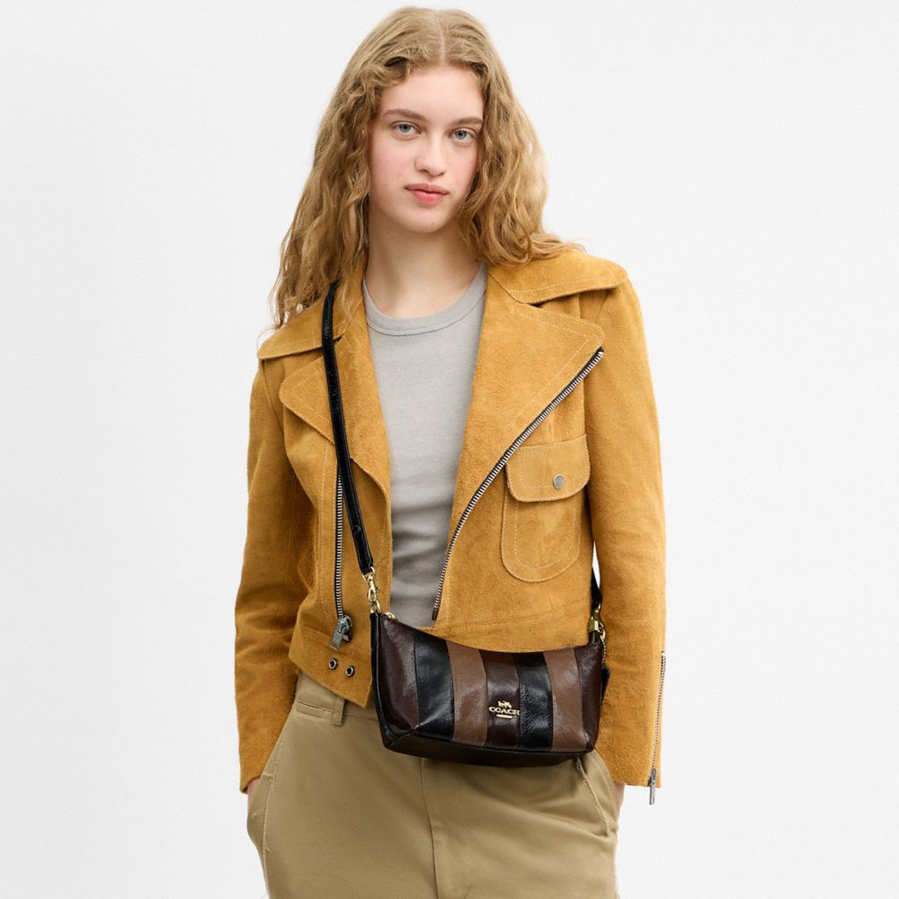 COACH®,Caitlin Shoulder Bag With Striped Patchwork,
