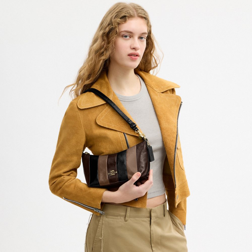 COACH®,Caitlin Shoulder Bag With Striped Patchwork,,Detail View