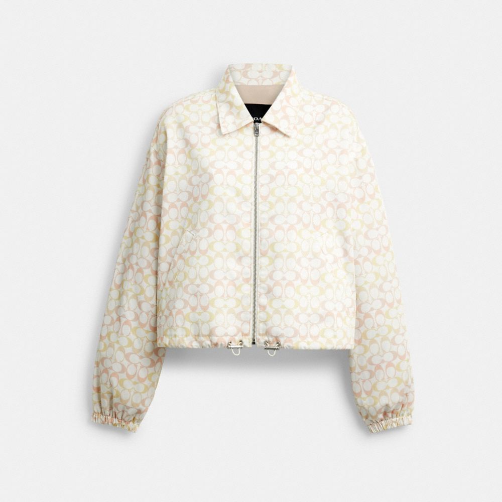 COACH®,Signature Blouson Windbreaker In Recycled Polyester,,Front View