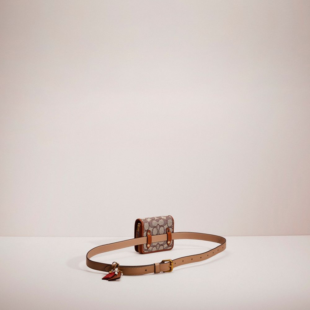 Upcrafted Billfold Wallet In Signature Textile Jacquard With Ladybug Motif Embroidery Belt Bag