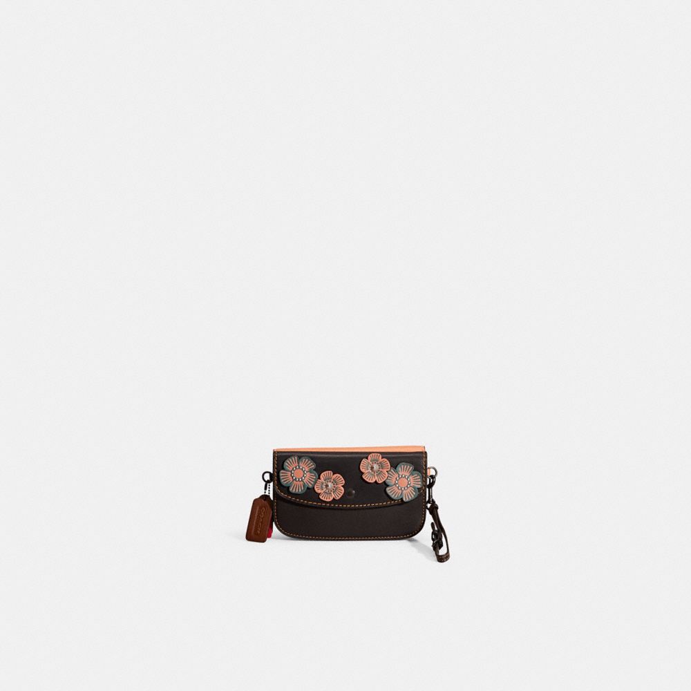 Coach Upcrafted Clutch In Pewter/dark Blush
