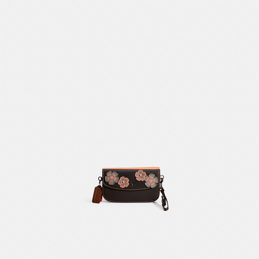 Shop Coach Upcrafted Clutch In Pewter/dark Blush