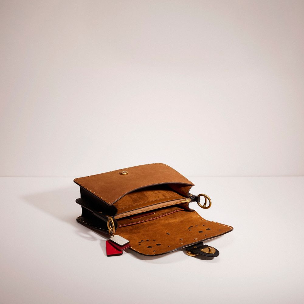 Upcrafted Beat Shoulder Bag In Colorblock With Rivets