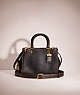 COACH®,RESTORED ROGUE 25,Pebble Leather,Medium,Brass/Black,Front View