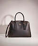 COACH®,RESTORED CHANNING CARRYALL,Polished Pebble Leather,Large,Gold/Black,Front View