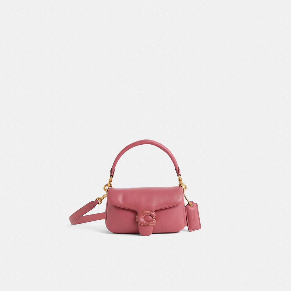 COACH®,Restored Pillow Tabby Shoulder Bag 18,Leather,Crossbody,Metal,Logo,Day Party,,Front View