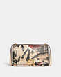 COACH®,COACH X MINT + SERF BANDIT SHOULDER BAG,Leather,Small,Brass/Ivory Multi,Front View