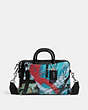 COACH®,COACH X MINT + SERF ROGUE SLIM BRIEF 25,Pebble Leather,Small,Black Multicolor,Front View