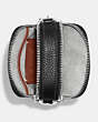 COACH®,COACH X MINT + SERF ROGUE CROSSBODY 12,Pebble Leather,Mini,Black Multicolor,Inside View,Top View