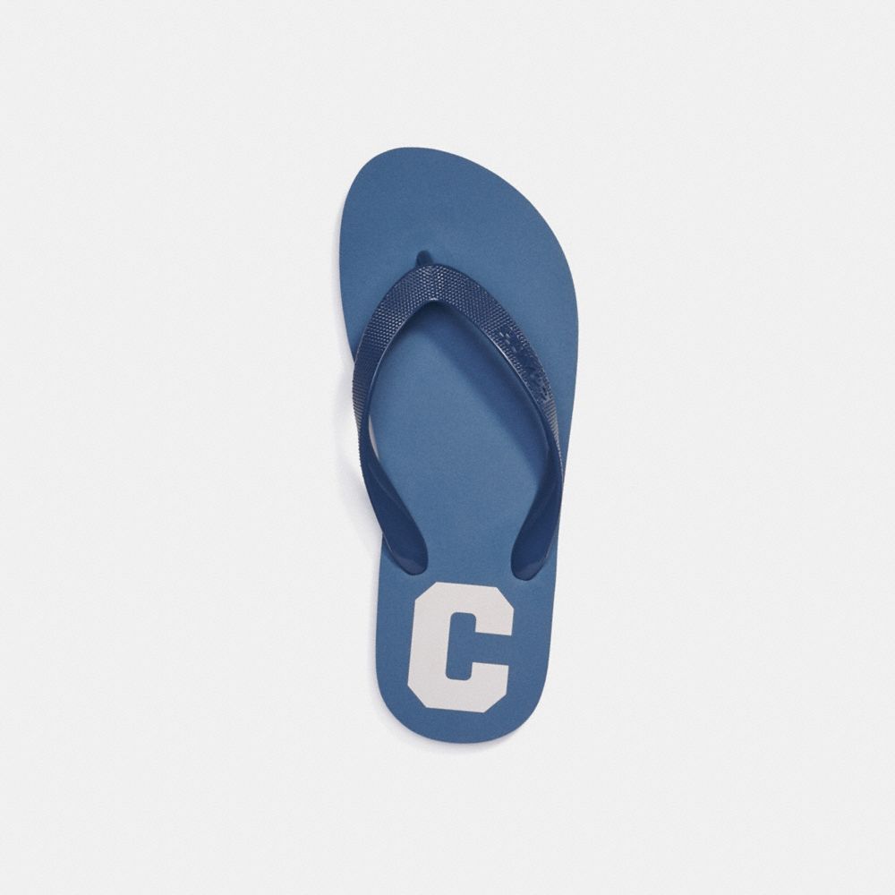 COACH®,TONG ZAK VARSITY,Caoutchouc,Denim,Inside View,Top View