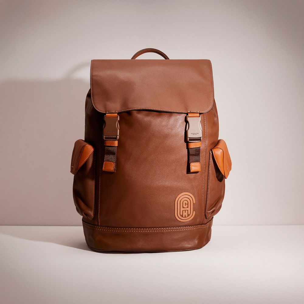 COACH®,Restored Rivington Backpack,Brown,Front View