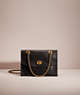 COACH®,RESTORED PARKER SHOULDER BAG,Leather,Small,Light Gold/Black,Front View