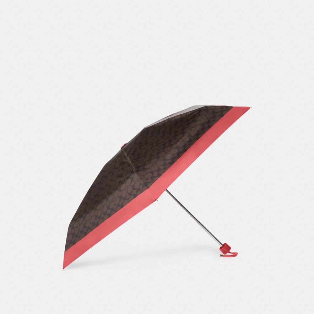 COACH®,Mini Umbrella In Signature,,Front View