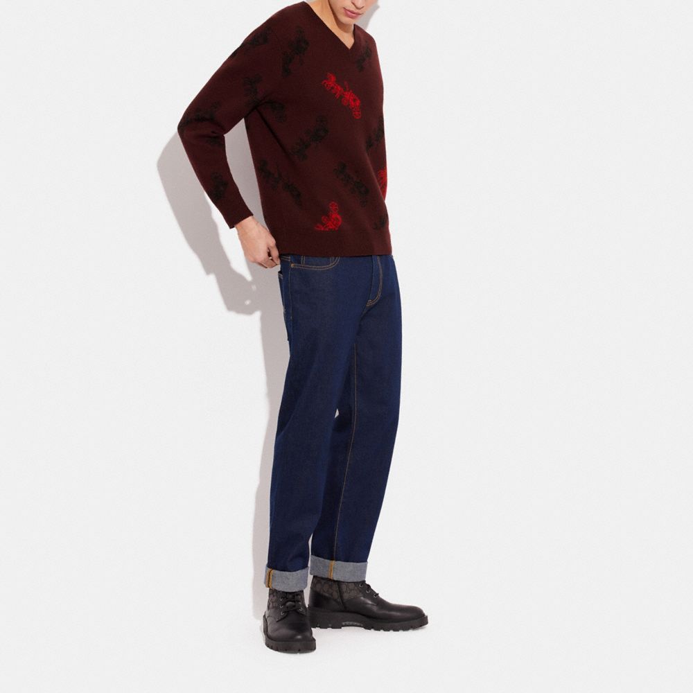 COACH®,ホース アンド キャリッジ Vネック セーター,トップス＆ボトムス,