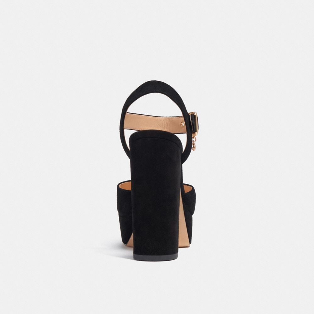COACH®,Isabella Pump,Lining Leather,Rubber,Leather,Suede,Pumps,Cocktail,Black,Alternate View