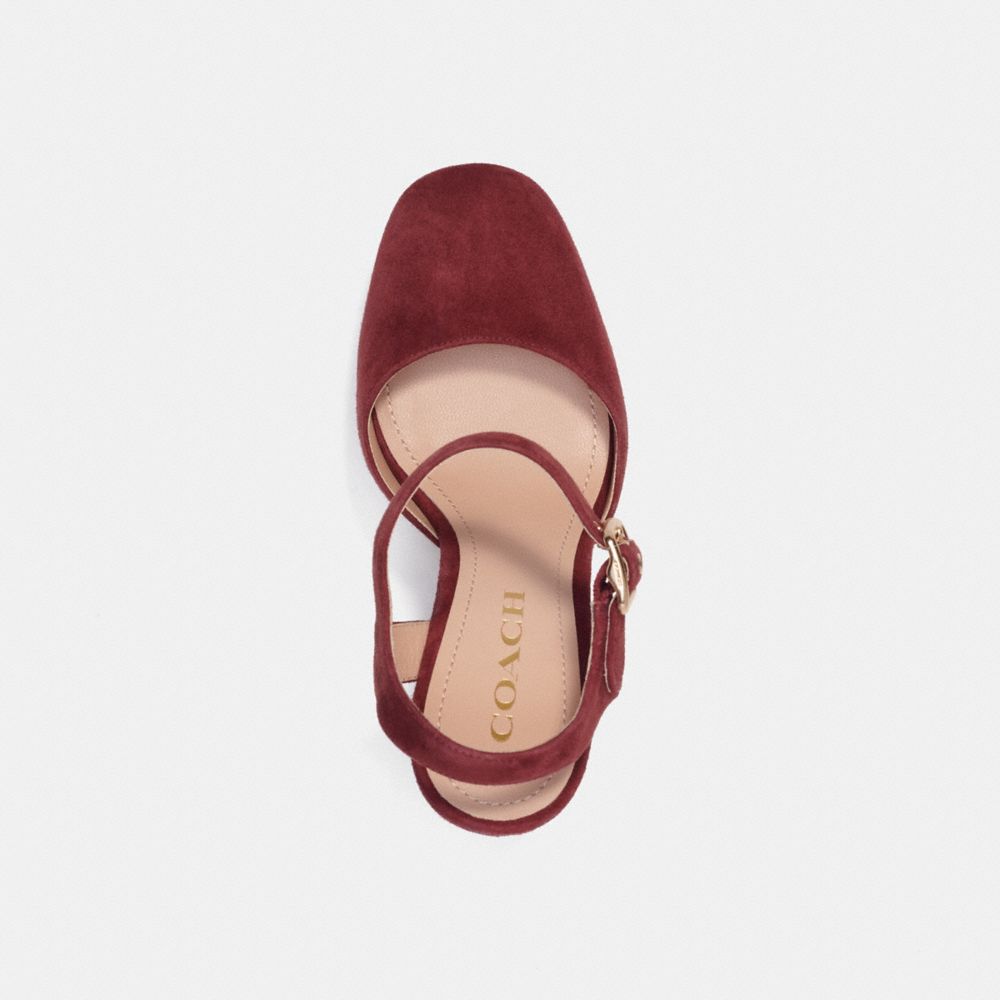 COACH®,ISABELLA PUMP,Wine,Inside View,Top View