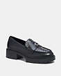 COACH®,LEELA LOAFER,Leather,Black,Front View