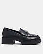 COACH®,LEELA LOAFER,Leather,Black,Angle View