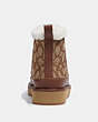 COACH®,IMANI BOOT IN SIGNATURE JACQUARD,mixedmaterial,Khaki/Saddle,Alternate View