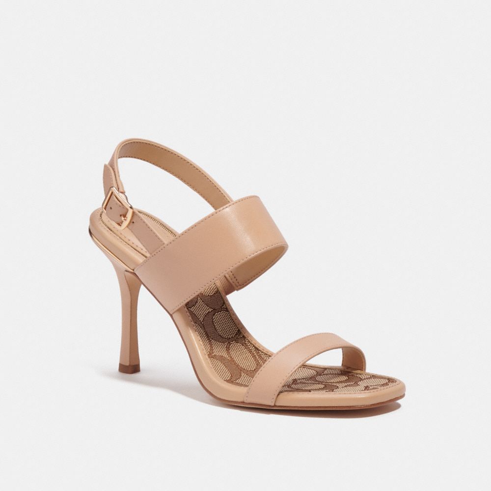 COACH®,RORI SANDAL,Beechwood,Front View