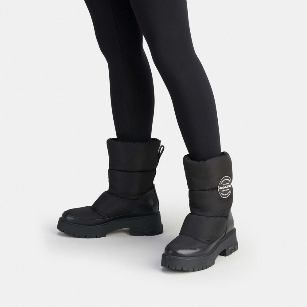 Women's Black Leather Rya Boots