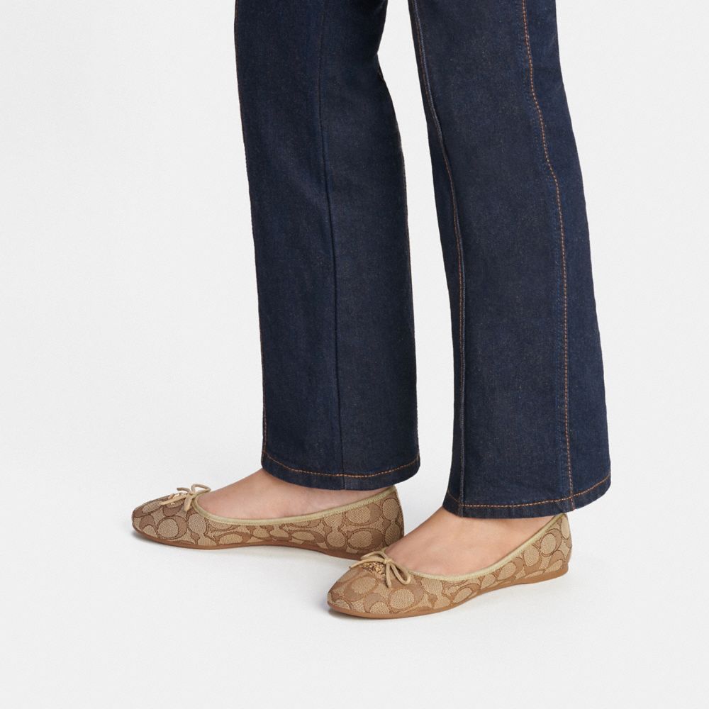 Coach hot sale signature flats