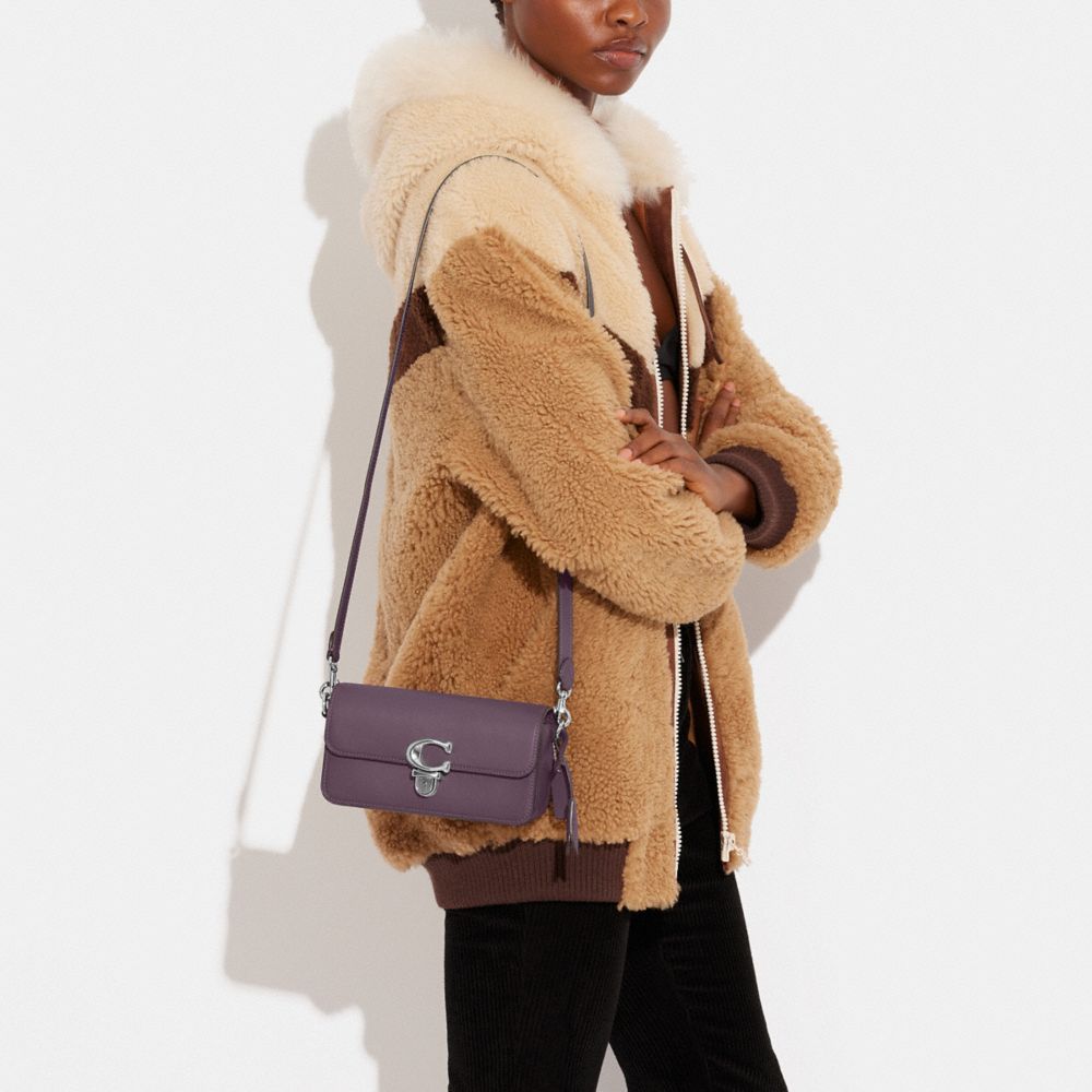 COACH®,Studio Bag 20,Leather,Shoulder Bag,Logo,Metal,Gunmetal,Casual,,Detail View
