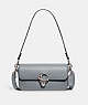 COACH®,STUDIO BAGUETTE BAG,Glovetanned Leather,Silver/Grey Blue,Front View