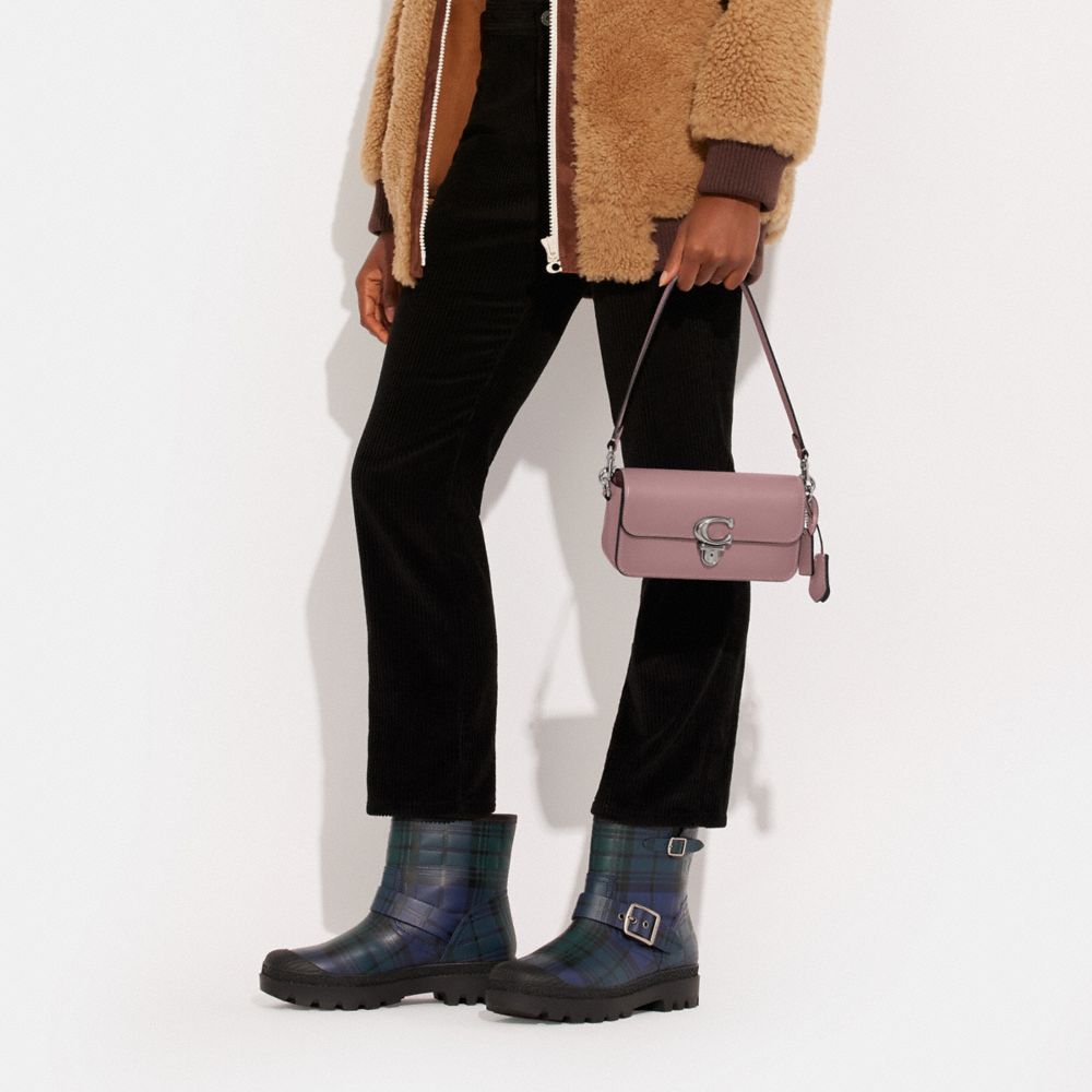 COACH®,Studio Bag 20,Leather,Shoulder Bag,Logo,Metal,Gunmetal,Casual,Blush,Detail View