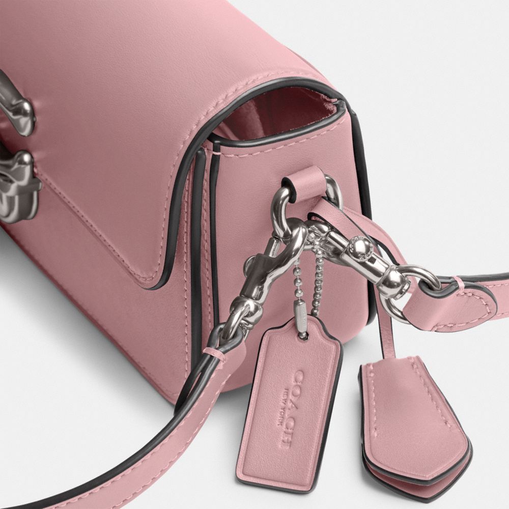 COACH®,Studio Bag 20,Leather,Shoulder Bag,Logo,Metal,Gunmetal,Casual,Blush,Closer View