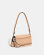 COACH®,STUDIO BAGUETTE BAG,Glovetanned Leather,Silver/Buff,Angle View