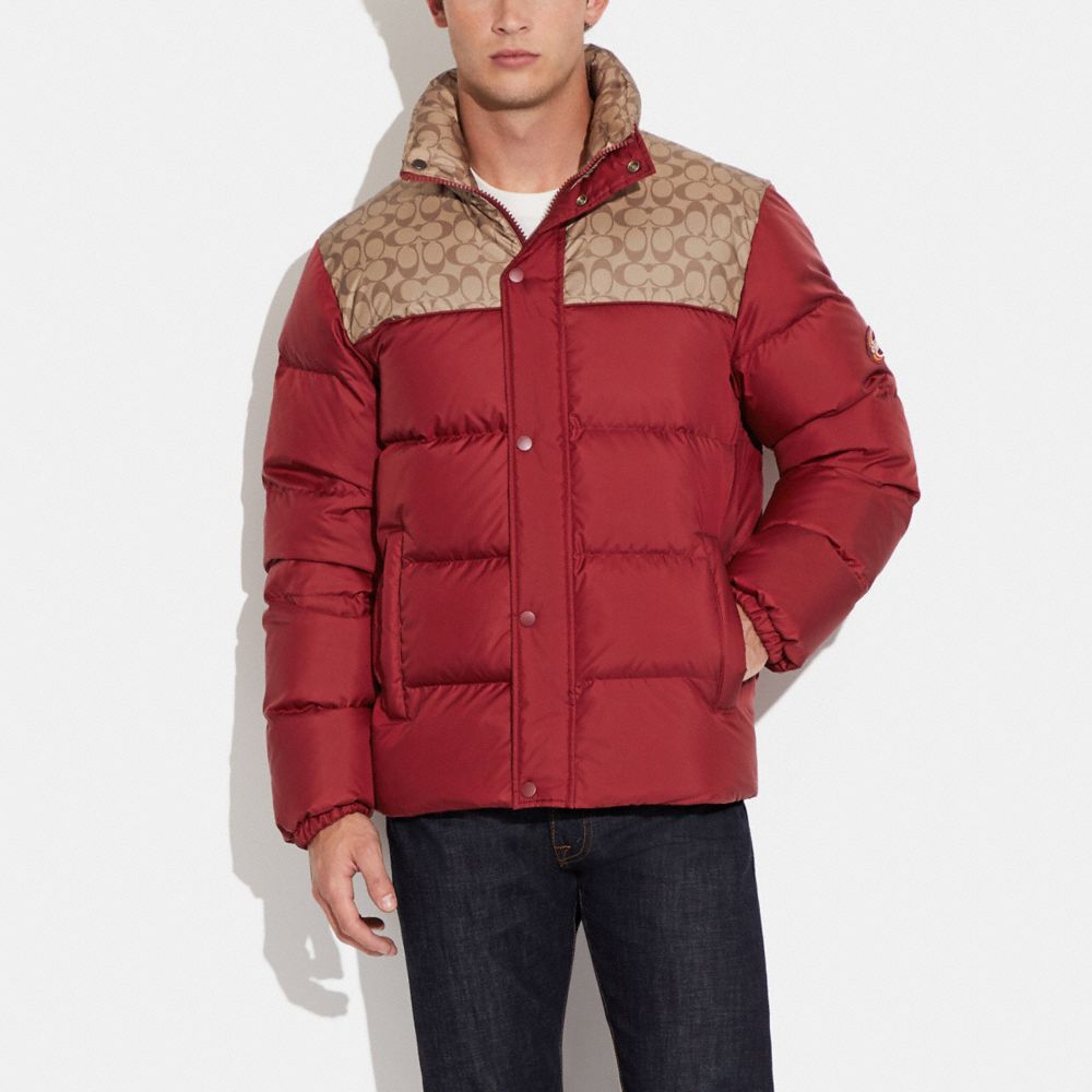 Coach Men's Signature Hooded Puffer Jacket