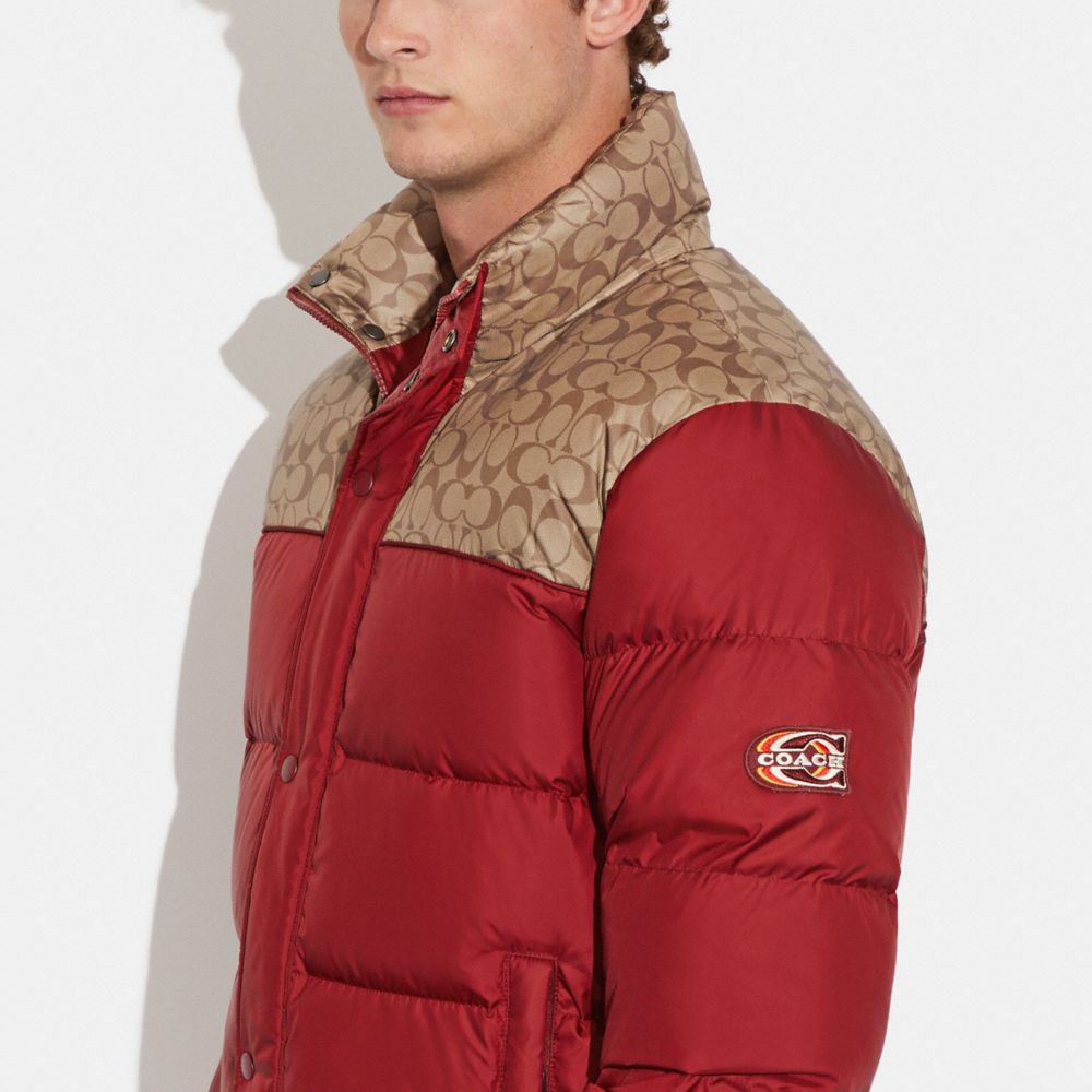 Coach Men's Signature Hooded Puffer Jacket