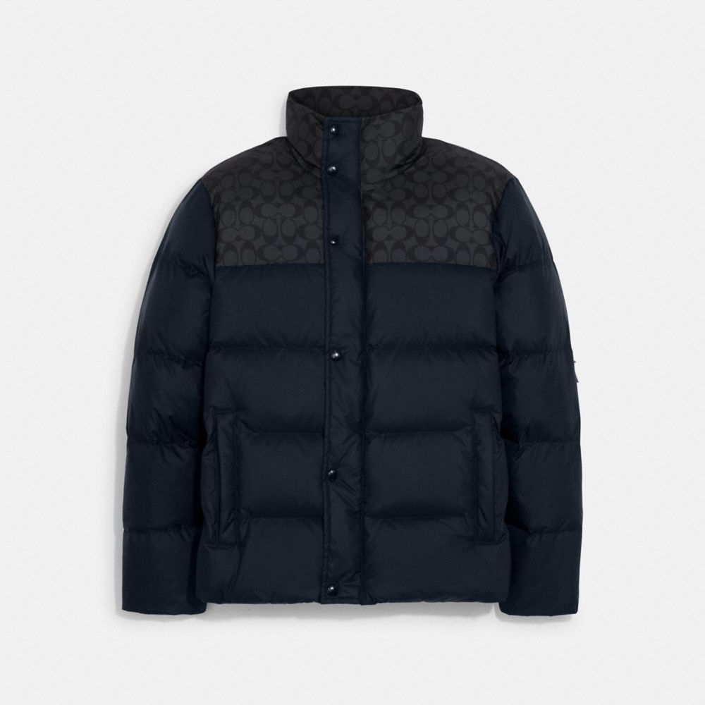 COACH® | Colorblock Signature Puffer Jacket